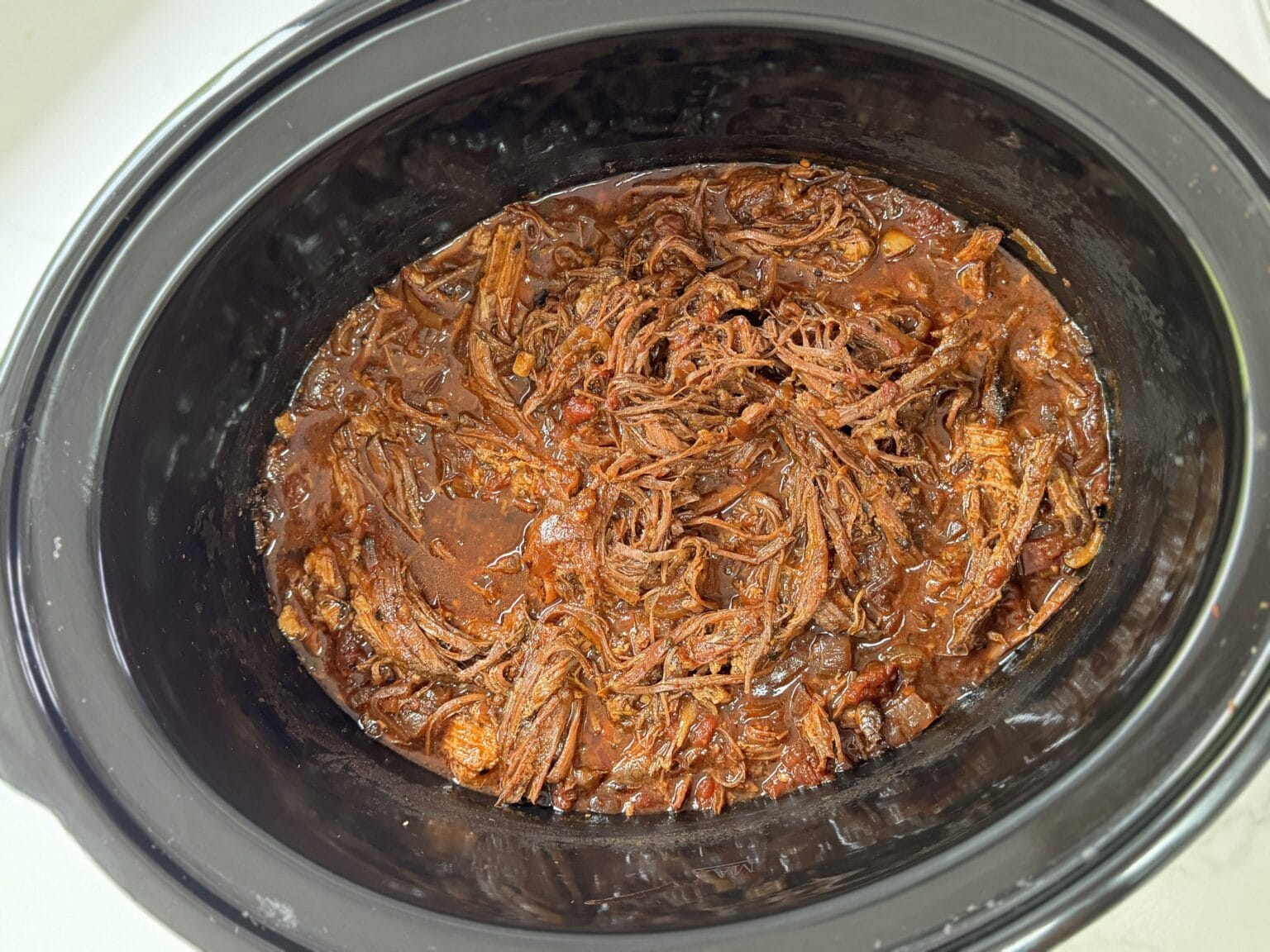 Slow Cooker Beef Brisket Pasta - Wholesome by Sarah