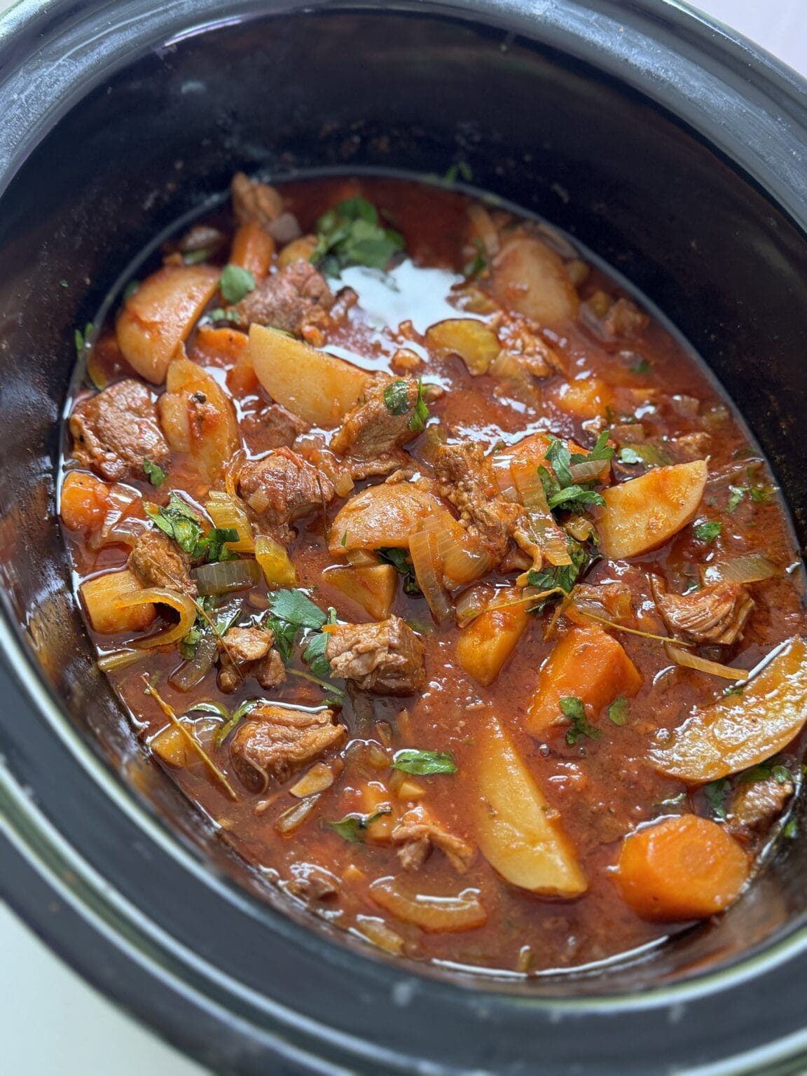 Slow Cooker Italian Lamb Casserole - Wholesome by Sarah