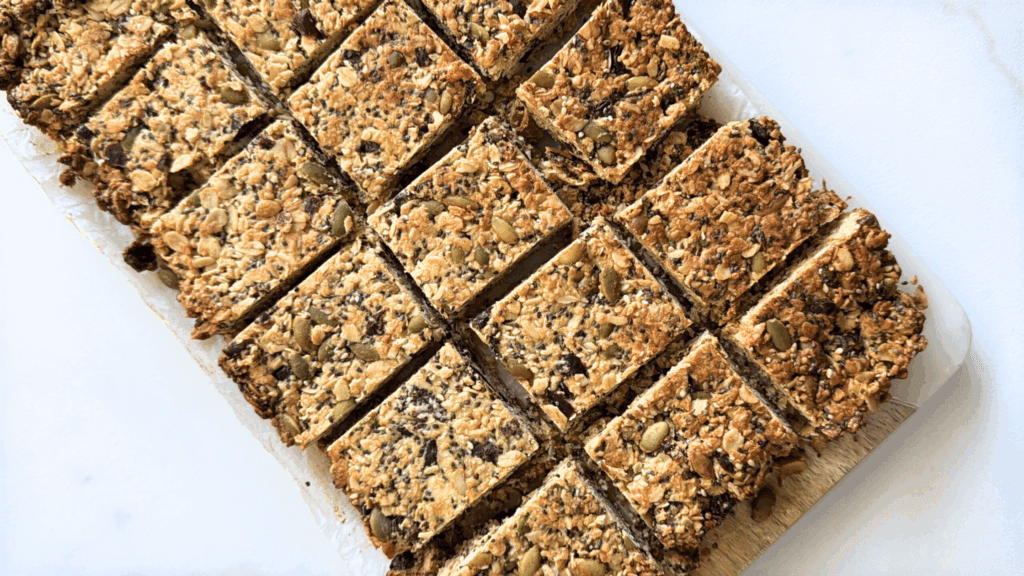 Tahini Oat Bars - Wholesome by Sarah